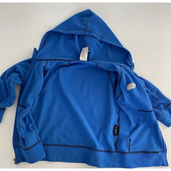 The North Face Polartec Classic Boys Small 7/8yrs Hooded Fleece Blue Zip Jacket - Picture 4 of 13